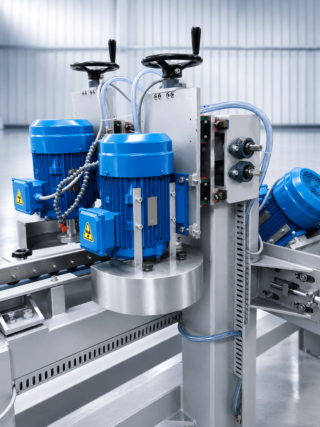 Brick grooving machine with dual motor heads